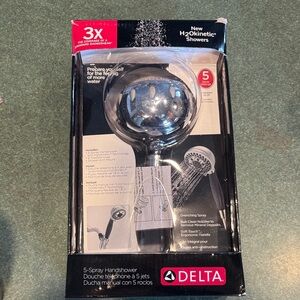 Delta Black and Silver Handheld Showerhead
